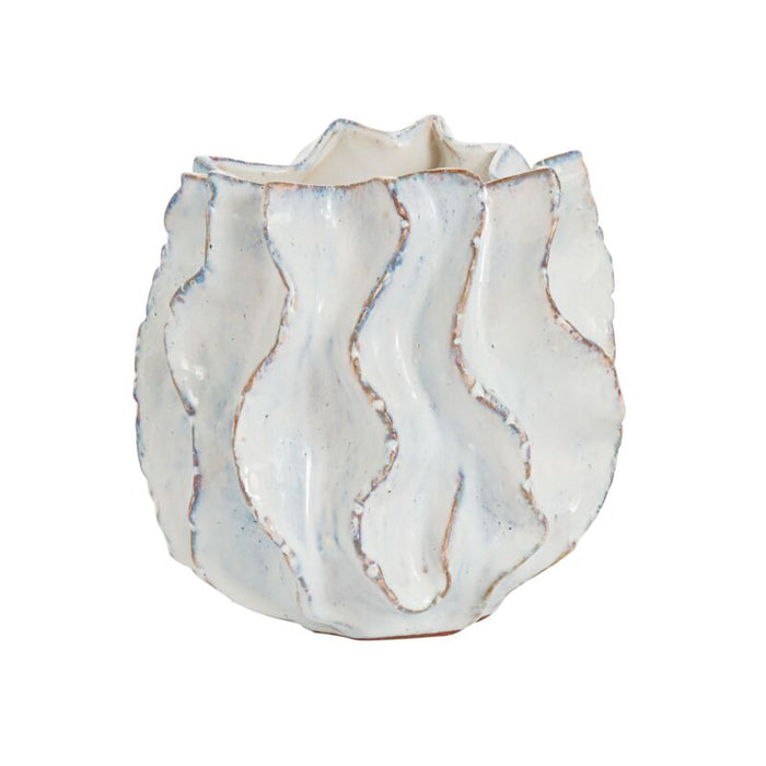 Design Shop White Sono Collection Pot, 8.25" X 6.5".