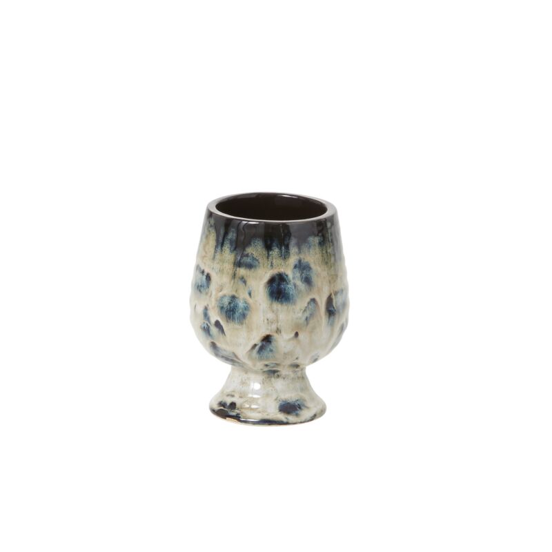 Design Shop Blue Aquarius Goblet, 2.75" X 4.25", Set of 4.