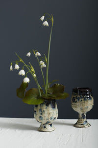 Design Shop Blue Aquarius Goblet, 2.75" X 4.25", Set of 4.