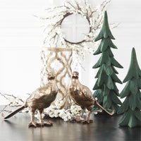 Design Shop Set of Two 8 Inch Gold Resin Pheasants