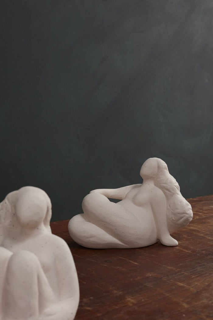 Design Shop Off-White Yazmin Sculpture, 10.25" X 7".