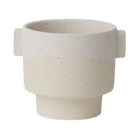 Design Shop White Milton Pot, 6.75" X 5.5"