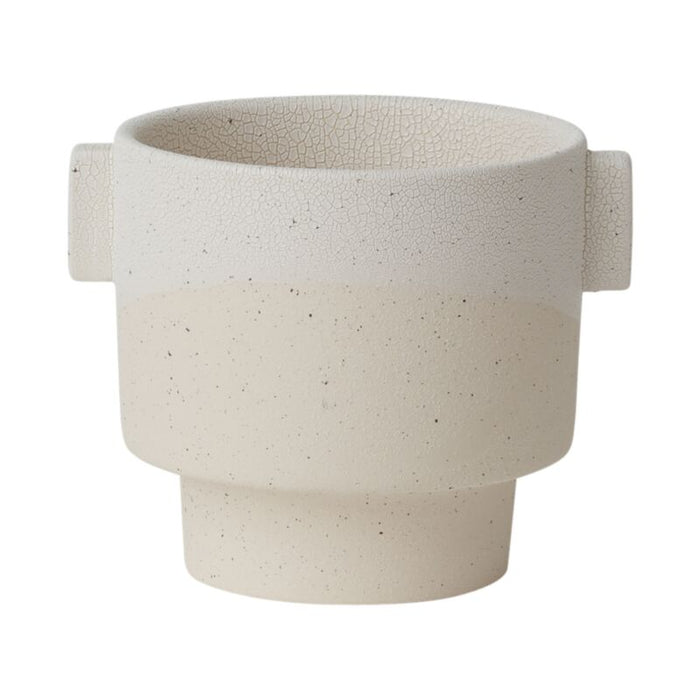 Design Shop White Milton Pot, 6.75" X 5.5"