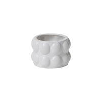 Design Shop White Bubble Collection Pot, 4" X 3", Set of 2.