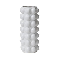 Design Shop White Bubble Collection Vase, 4.5" X 12.25".