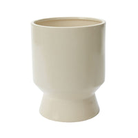 Design Shop White Elliott Pot, 11.5" X 14.25".
