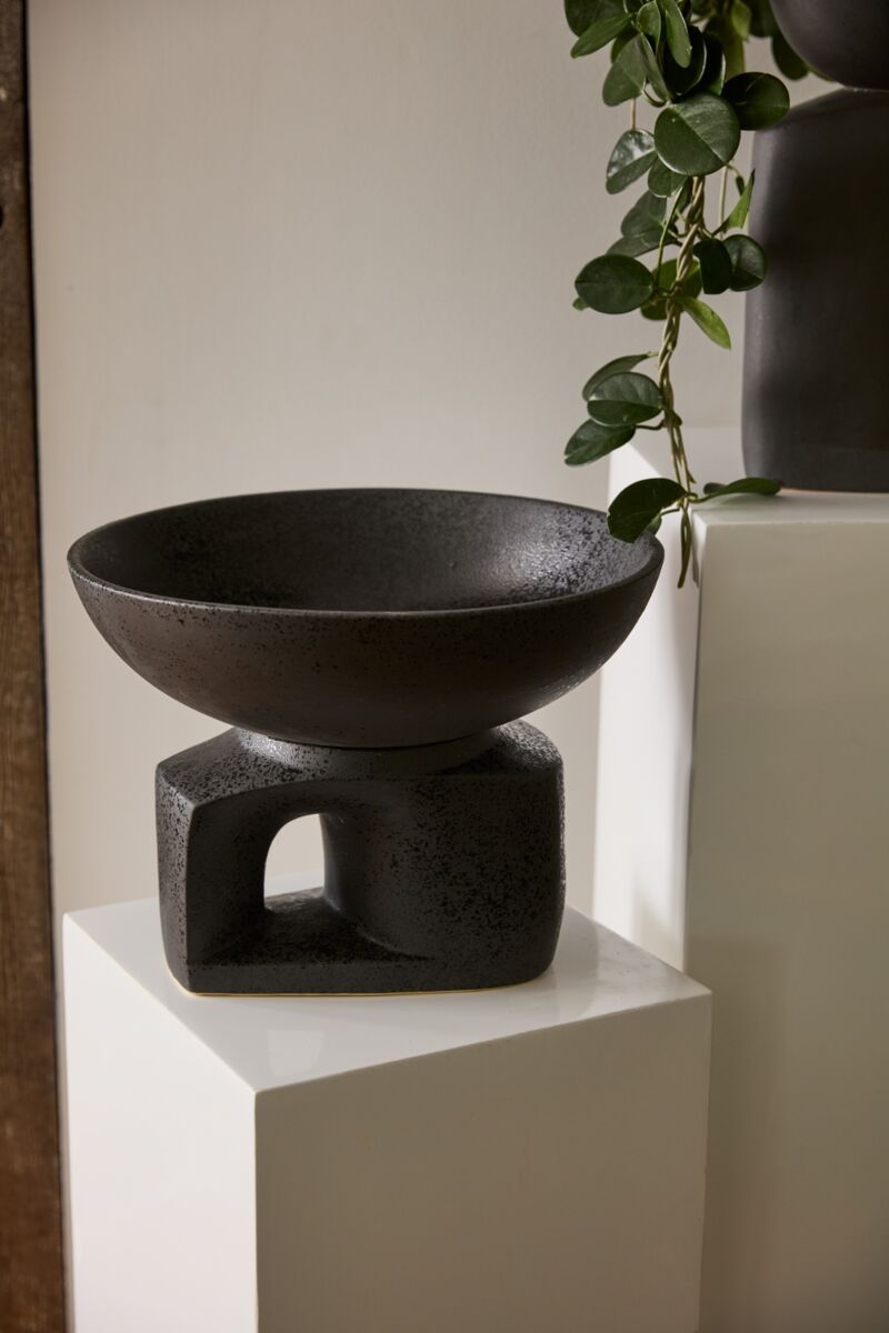 Design Shop Black Oberon Collection Bowl, 15.25" X 11.25".