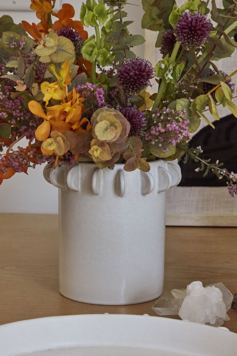 Design Shop Off-White Reverie Tabletop Collection Canister, 7.25" X 7".