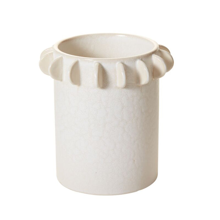 Design Shop Off-White Reverie Tabletop Collection Canister, 9.25" X 9".
