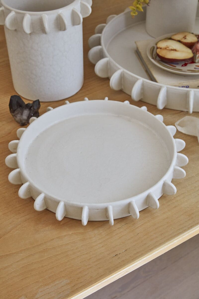 Design Shop Off-White Reverie Tabletop Collection Tray, 14.25" X 1.75".