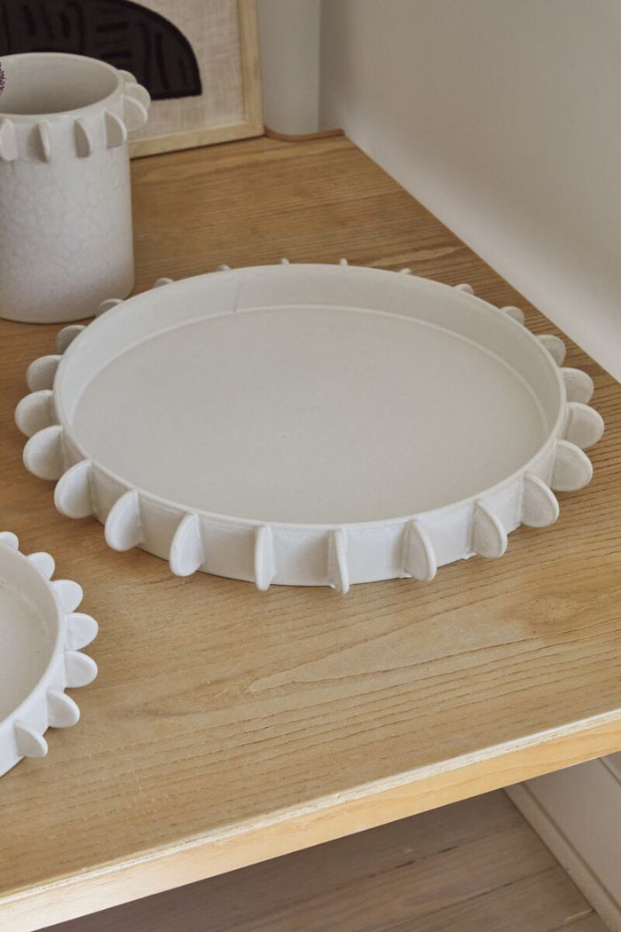 Design Shop Off-White Reverie Tabletop Collection Tray, 22" X 2.25".