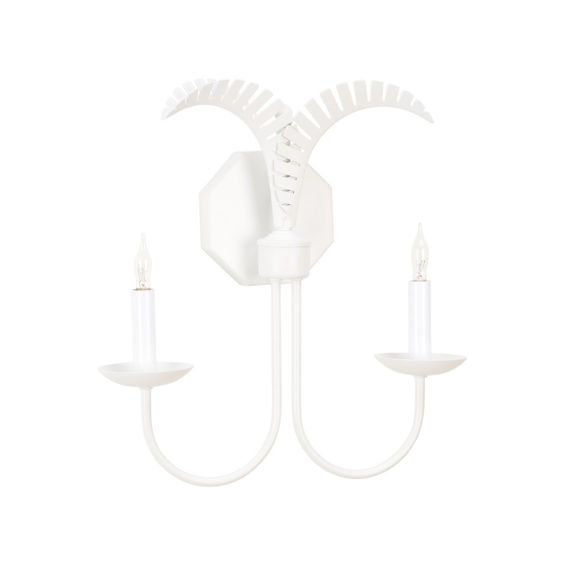 Wildwood Petite Palm Sconce - White