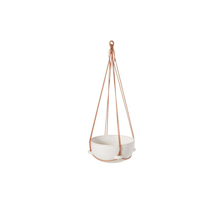 Design Shop White Redondo Hanging Pot, 9.25" X 21".