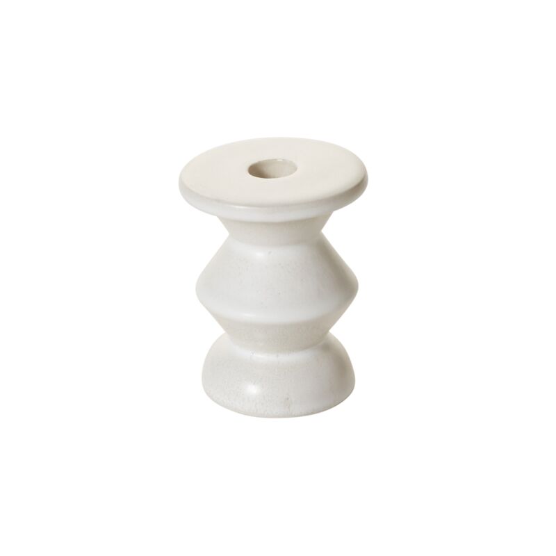 Design Shop Off-White Fantasia Candleholder, 3.5" X 4", Set of 2.