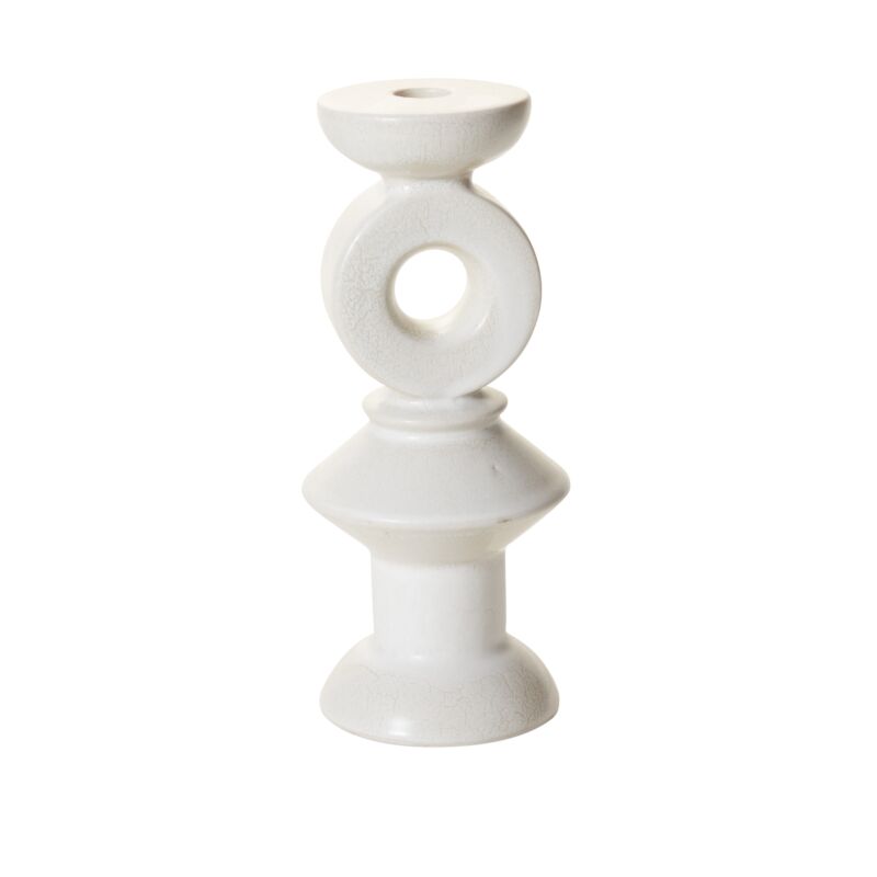 Design Shop Off-White Fantasia Candleholder, 4.25" X 10.25".