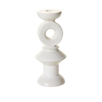 Design Shop Off-White Fantasia Candleholder, 4.25" X 10.25".