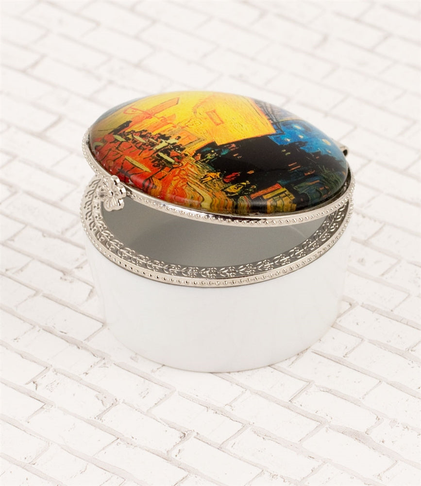 Design Shop Cafe Terrace At Night Keepsake Box