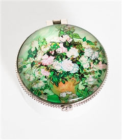 Design Shop Van Gogh'S Vase With Pink Rose Keepsake Box