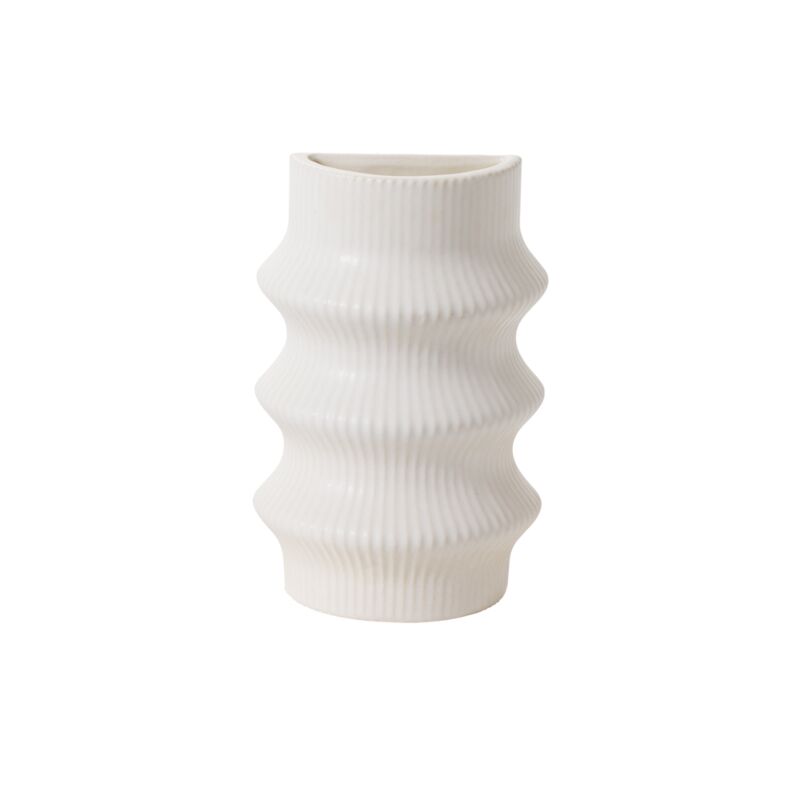 Design Shop Off-White Claude Vase Bookend, 5.5" X 8.75".