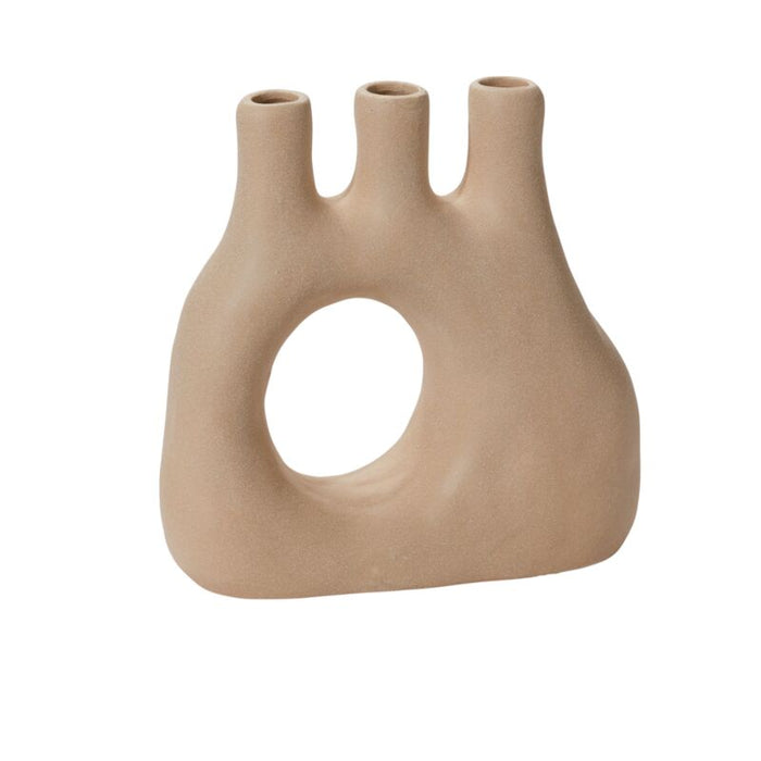 Design Shop Tan Matis Vase, 10" X 10".