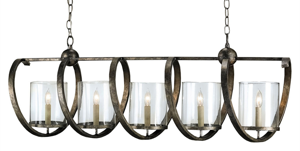 Currey and Company - 9915 - Five Light Chandelier - Maximus Collection - Pyrite Bronze