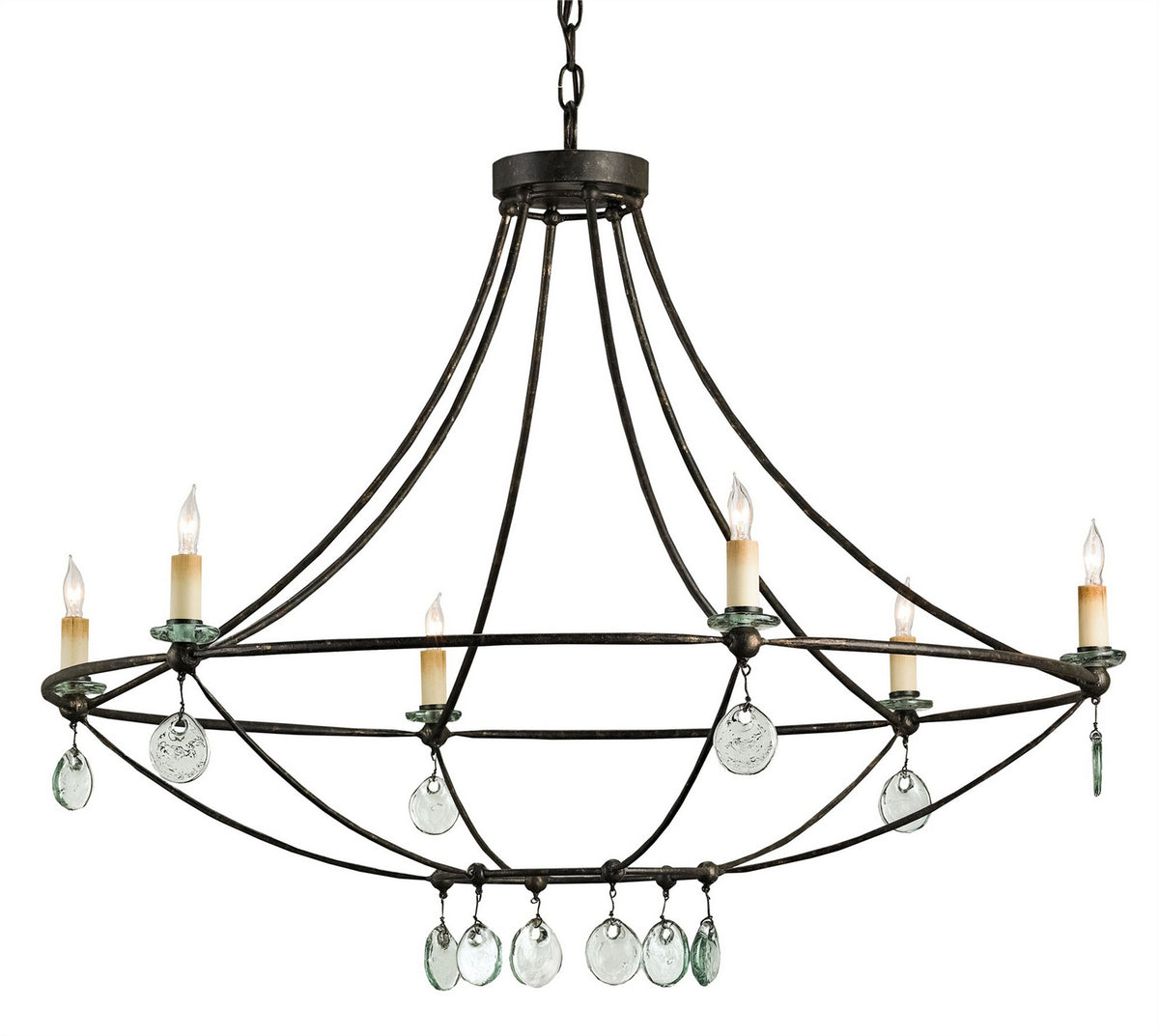 Currey and Company - 9921 - Six Light Chandelier - Novella Collection - Mayfair