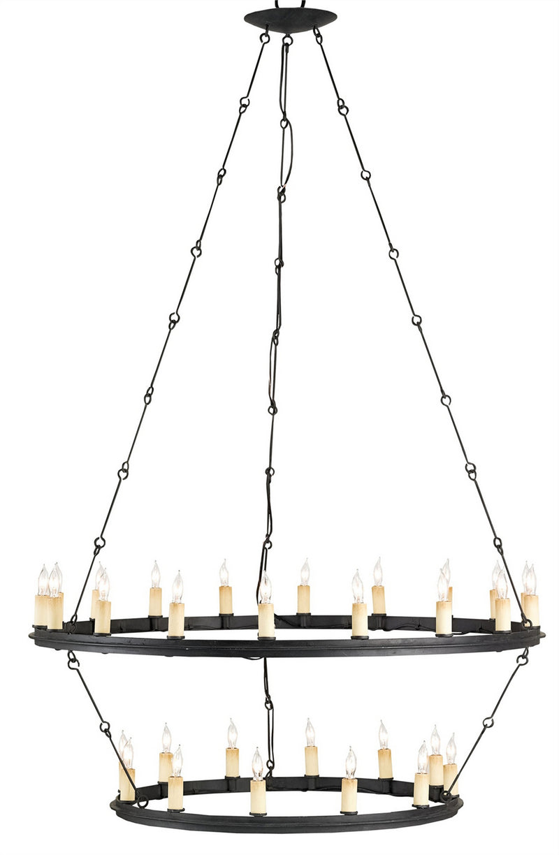 Currey and Company - 9935 - 30 Light Chandelier - Blacksmith