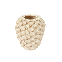 Design Shop Off-White Ginkgo Collection Vase, 9.25" X 10.5"