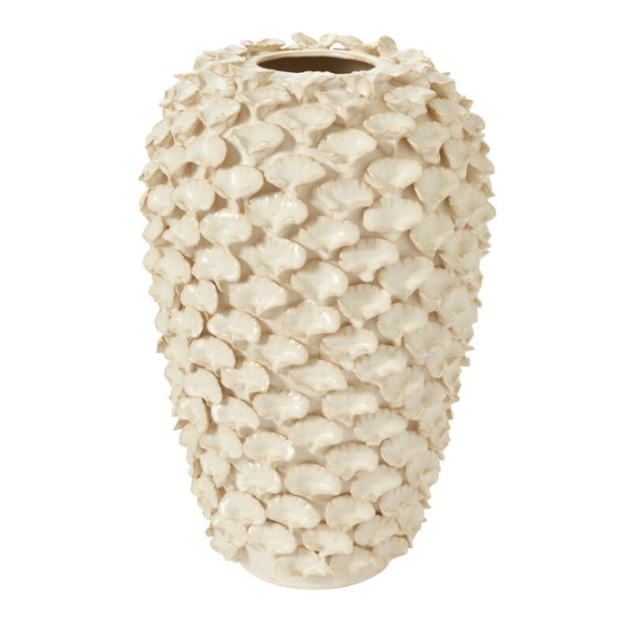 Design Shop Off-White Ginkgo Collection Vase, 10" X 16"