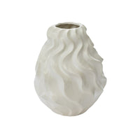 Design Shop Off-White Thessaly Vase, 12.75" X 16.25".
