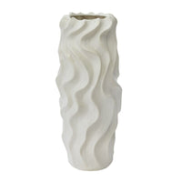 Design Shop Off-White Thessaly Vase, 8.75" X 20.75".