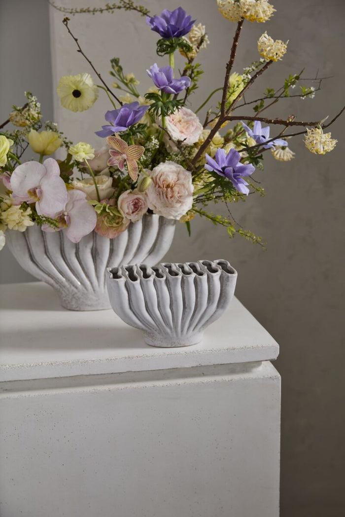 Design Shop Grey Clymene Vase, 12.25" X 7".