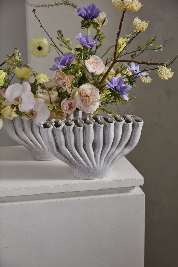 Design Shop Grey Clymene Vase, 12.25" X 7".