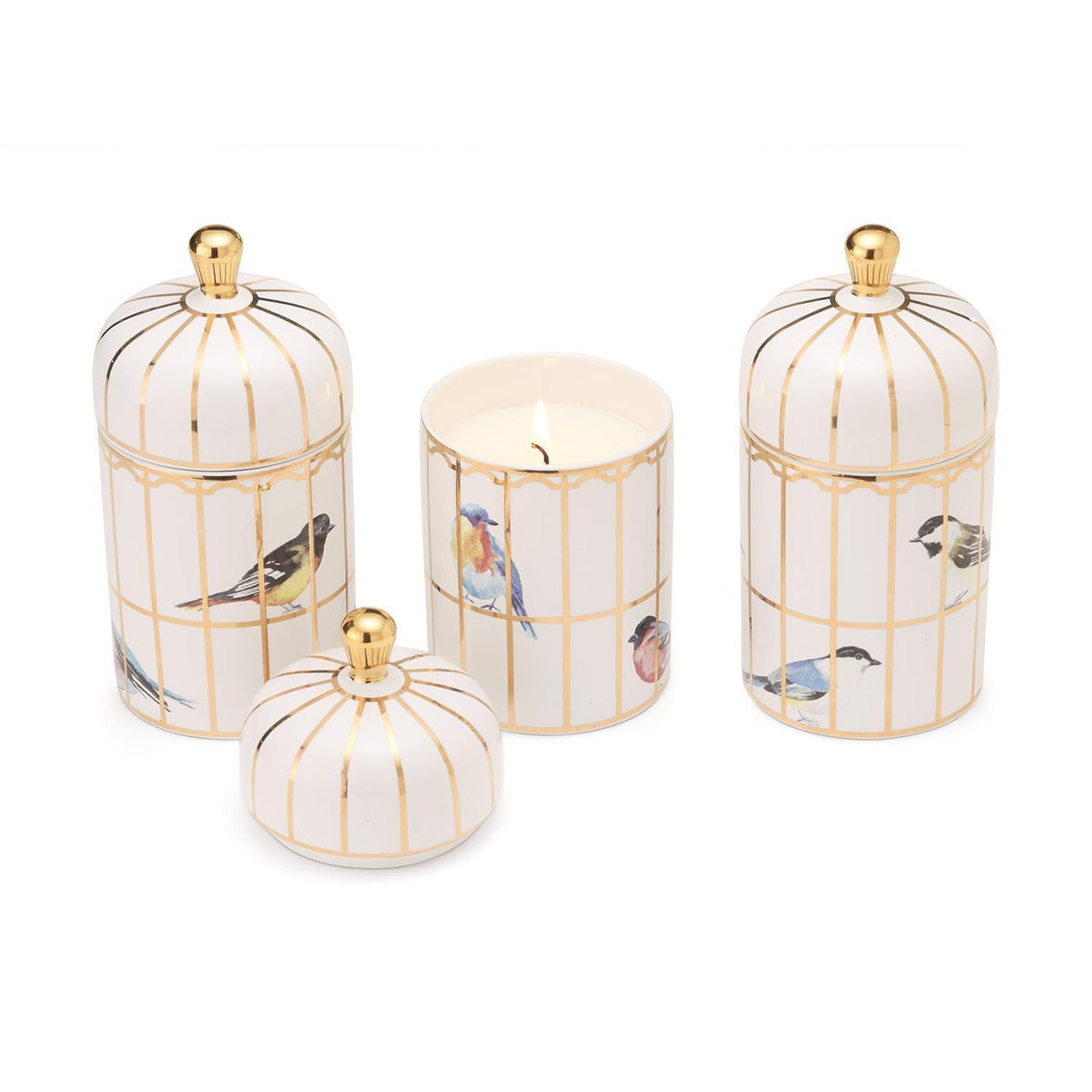 Design Shop Gilded Cage Lidded Fill Candle With Lemon Verbena Asst 3 Designs