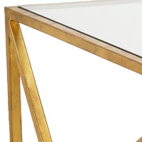Chelsea House Glass Top Harlequin Coffee Table