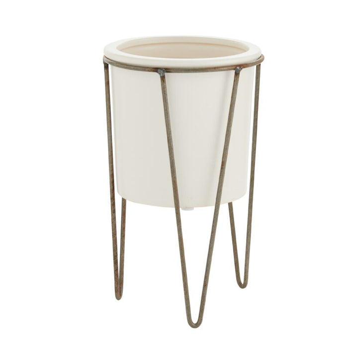 Design Shop White Cassa Plant Stand, 6.25" X 10.75".