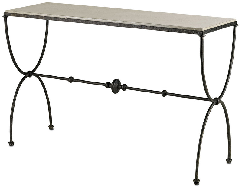 Currey and Company - 4142 - Console Table - Agora - Rustic Bronze/Polished Concrete