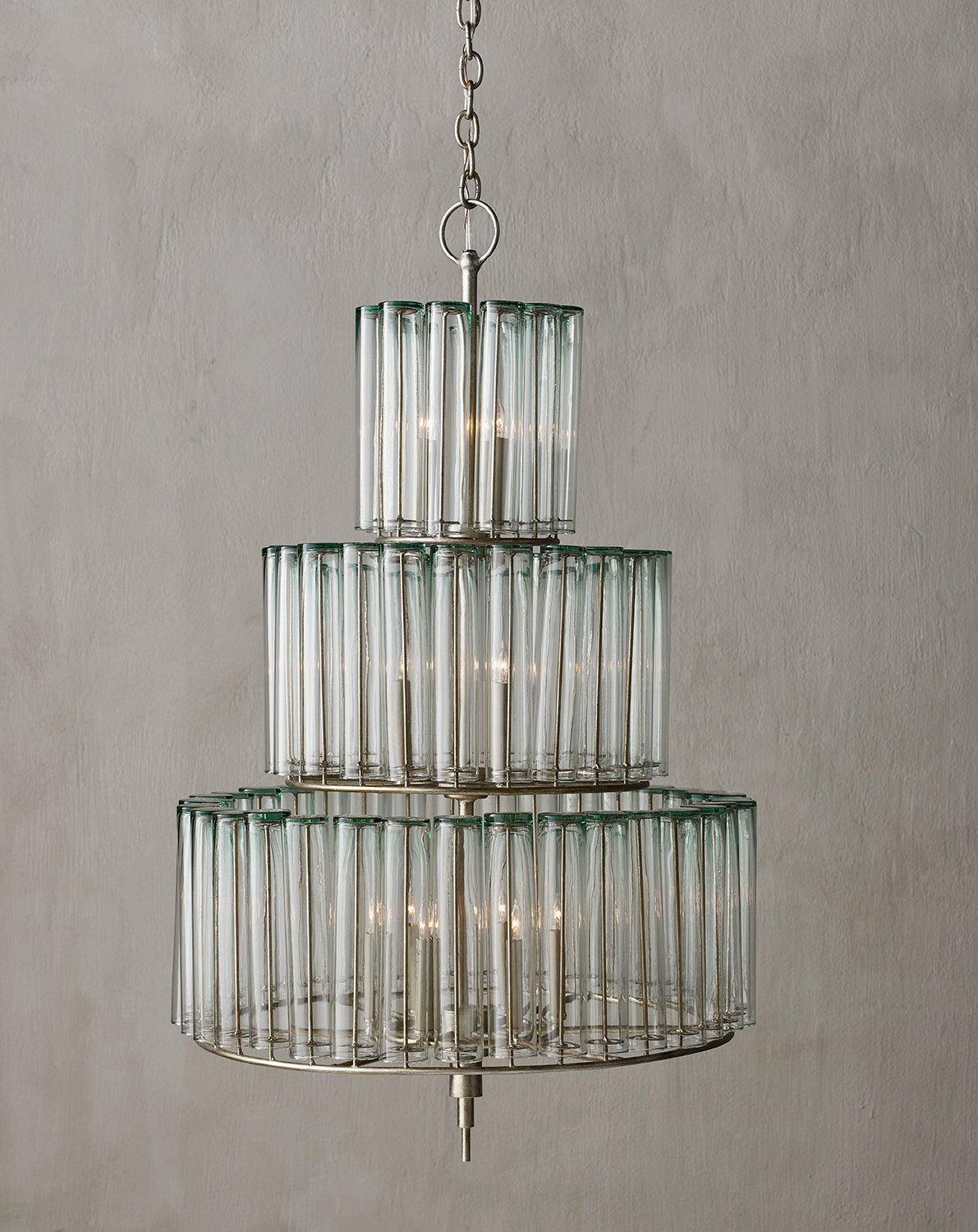 Currey and Company - 9309 - 12 Light Chandelier - Bevilacqua Collection - Silver Leaf