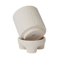 Design Shop White Dache Pot, 6.75" X 9.5".