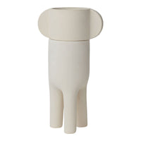 Design Shop White Dache Pot, 8" X 15".
