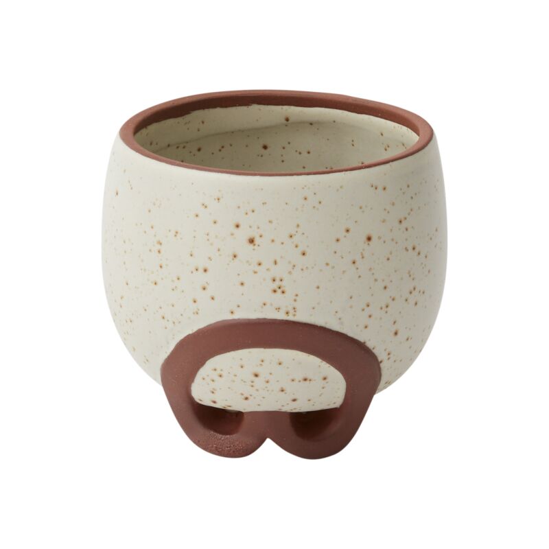 Design Shop Terracotta Omni Footed Pot, 5.25" X 5"