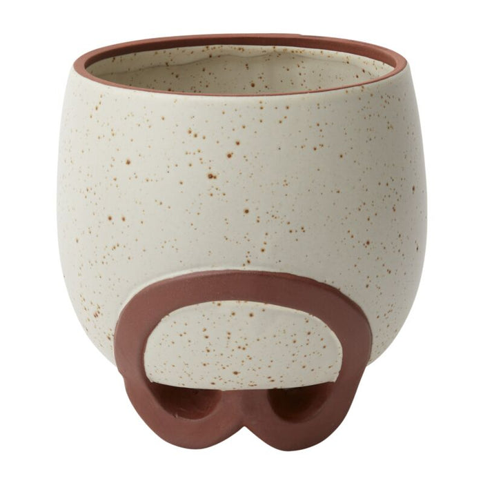 Design Shop Terracotta Omni Footed Pot, 7.75" X 7.75"