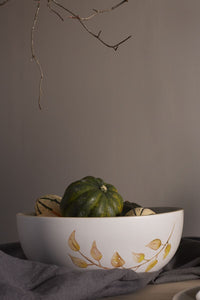 Design Shop White Bountiful Collection Bowl, 13" X 5"
