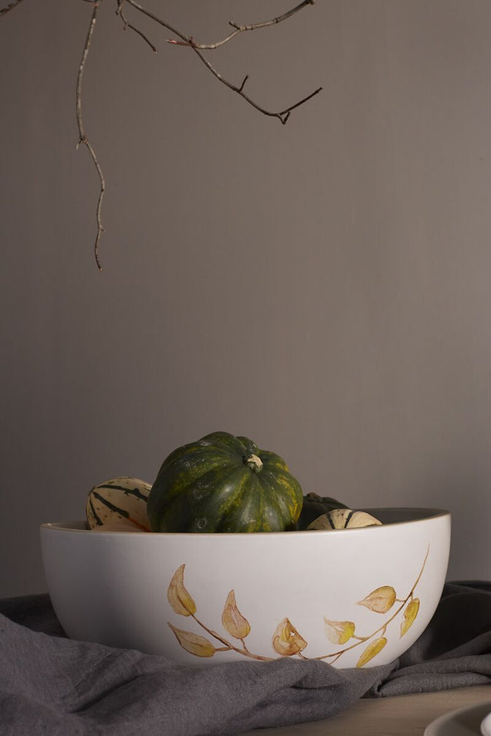 Design Shop White Bountiful Collection Bowl, 13" X 5"