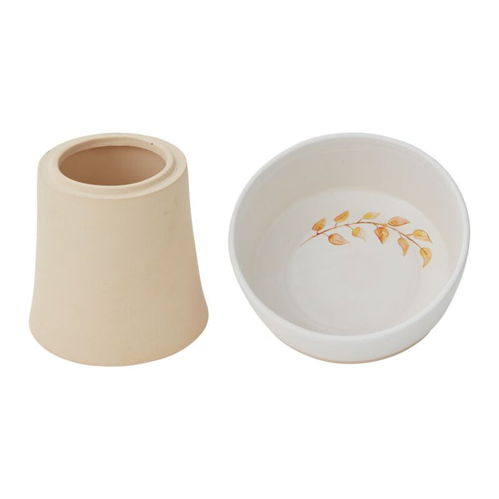 Design Shop White Bountiful Collection Footed Bowl, 8" X 8.75"