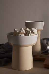 Design Shop White Bountiful Collection Footed Bowl, 8" X 8.75"
