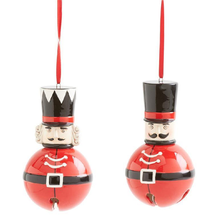 Design Shop Assorted Nutcracker Bell Ornaments. Set of 2.