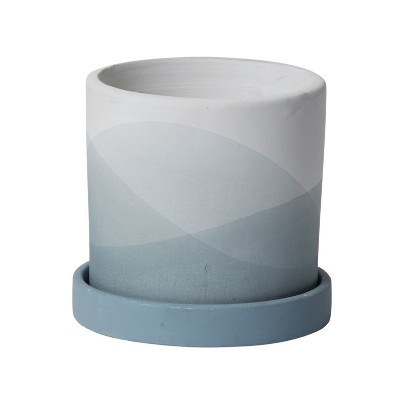 Design Shop Light-Blue Keppel Pot, 5.25" X 5".
