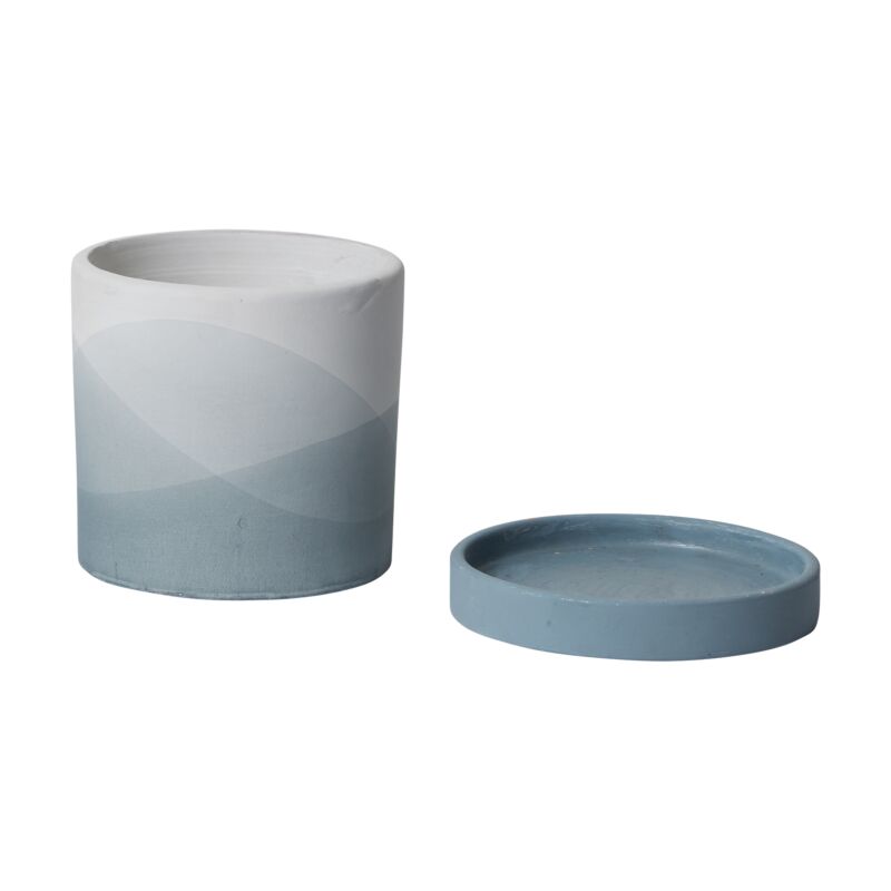 Design Shop Light-Blue Keppel Pot, 5.25" X 5".