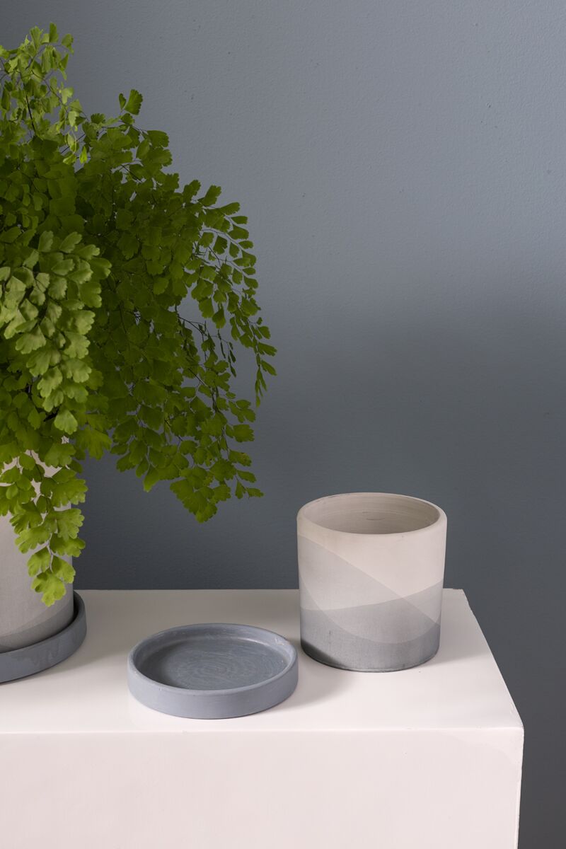 Design Shop Light-Blue Keppel Pot, 5.25" X 5".